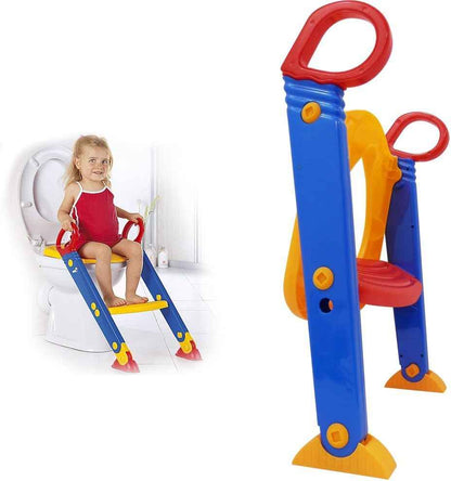 Kids Toilet Training Seat with Step and Handles – image 1