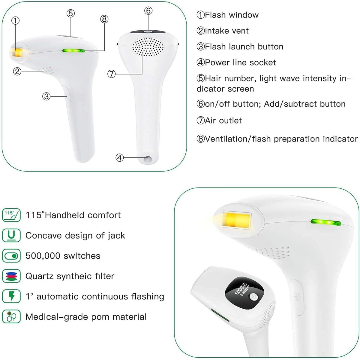IPL Hair Removal System – 5 Energy Levels, Auto Mode – image 1