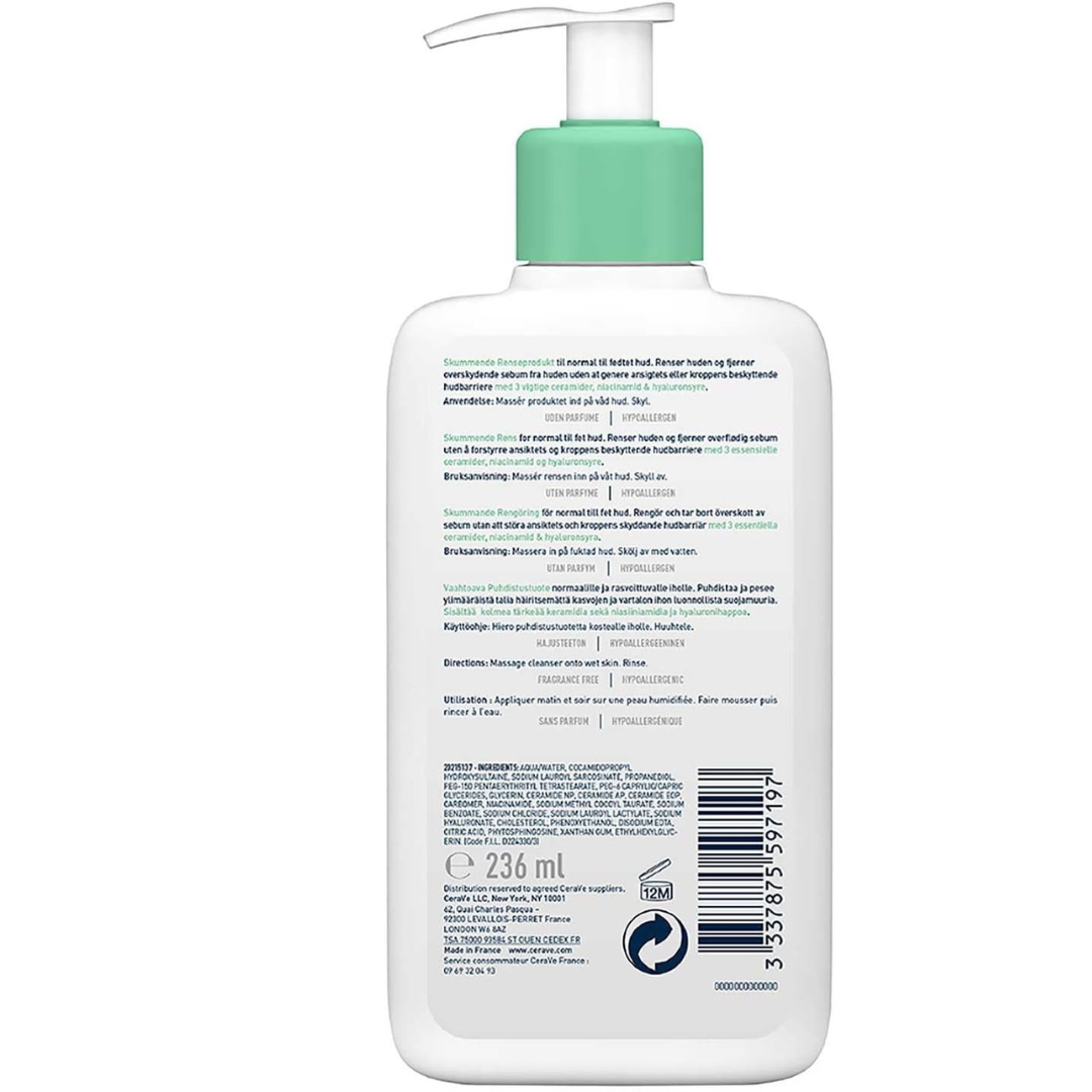 CeraVe Foaming Cleanser – Normal to Oily Skin – image 3