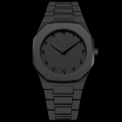 Arabic Dial Aura Watch – All Black, Lightweight – image 3