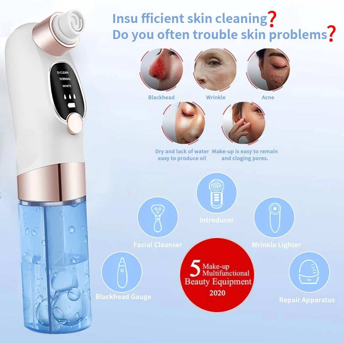 Electric Blackhead Remover Vacuum – 3 Suction Levels – image 2