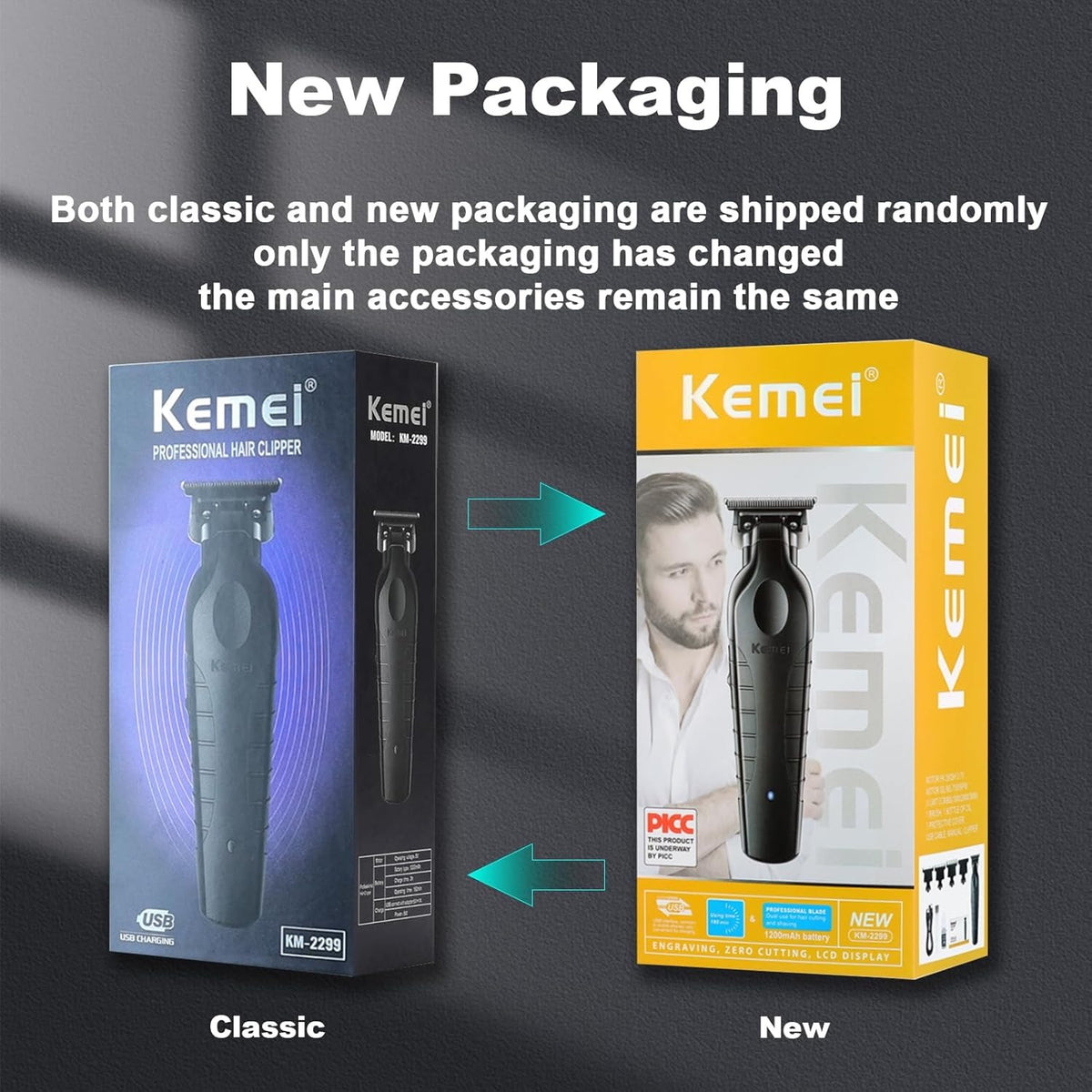 KEMEI 2299 Hair Trimmer for Men – Zero Gap T-Blade – image 3