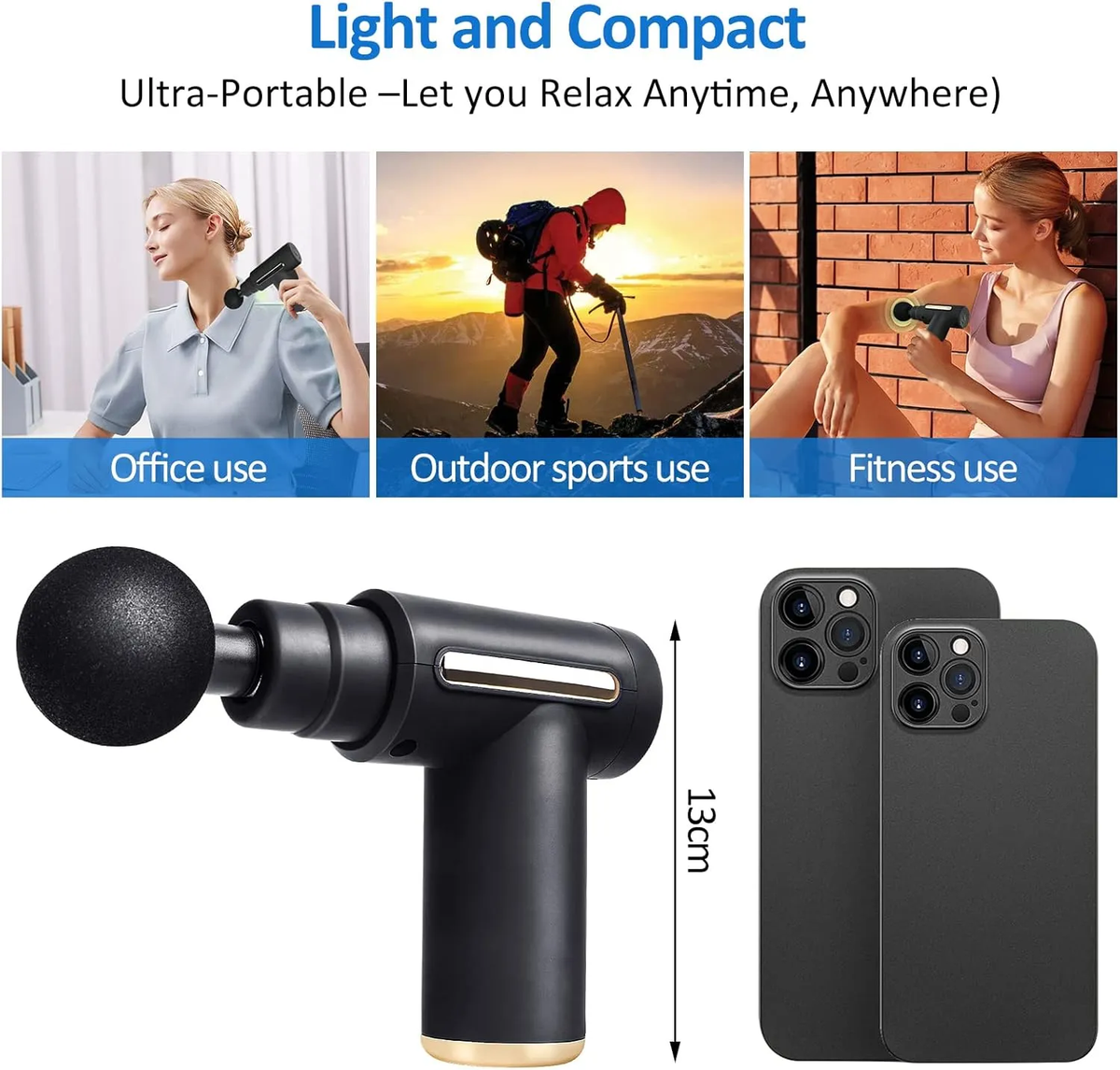 Mini Massage Gun – Quiet 35dB, Under 600g – image 2