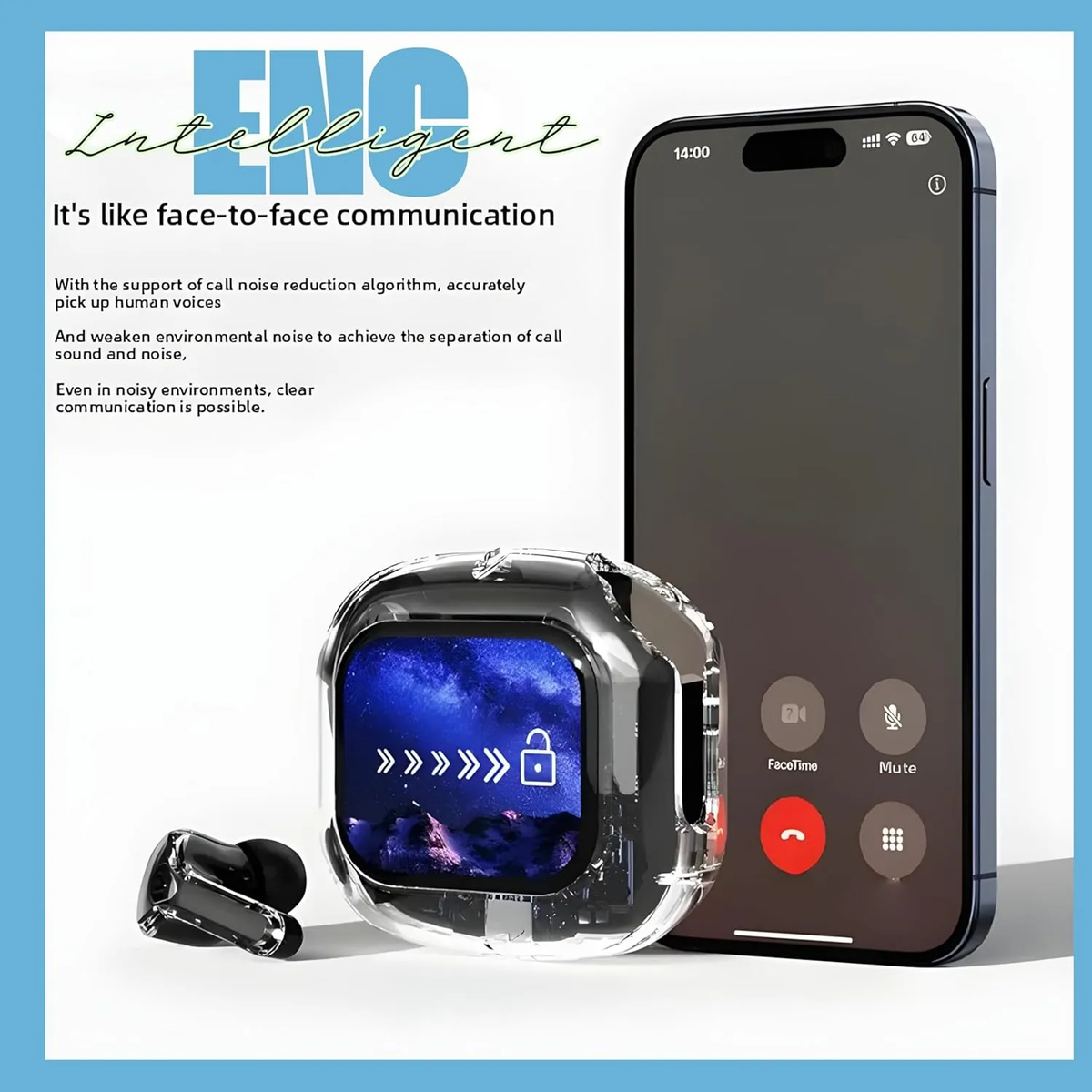 Airmax Transparent Touch Screen ANC Earbuds – image 2