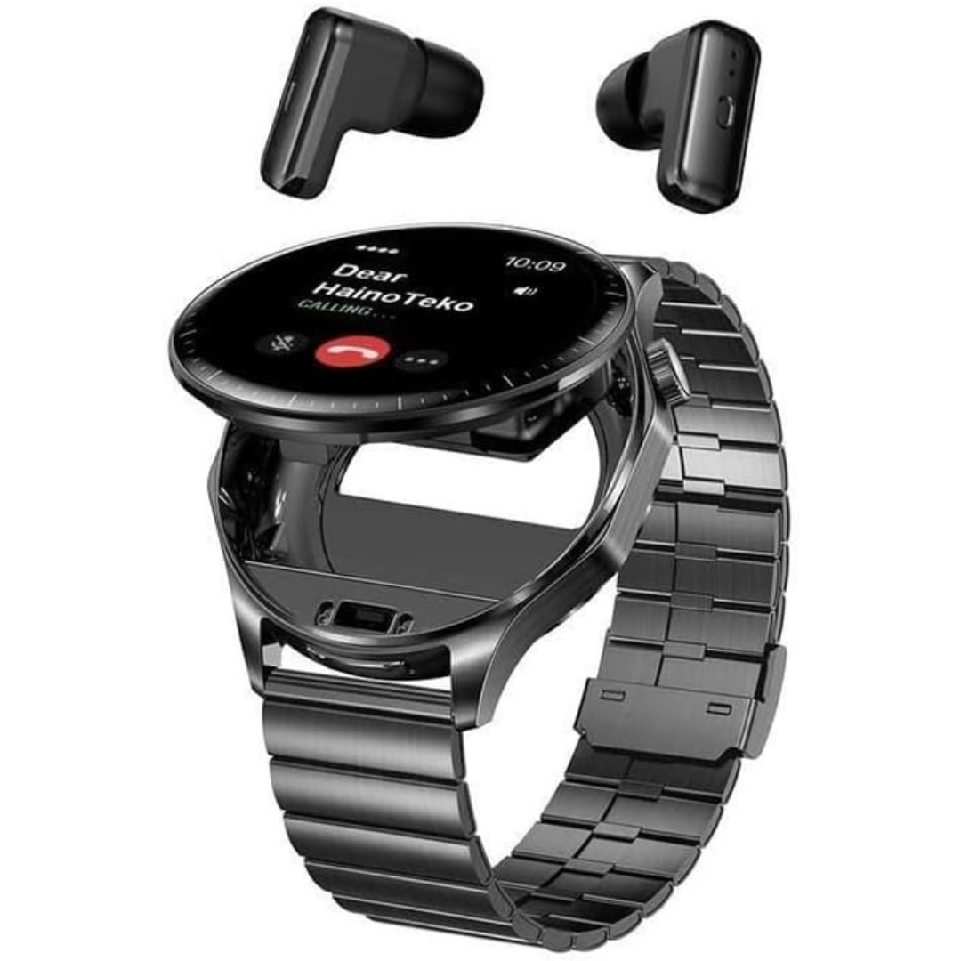 Haino Teko 12 Smartwatch with Built-in Earbuds – image 1