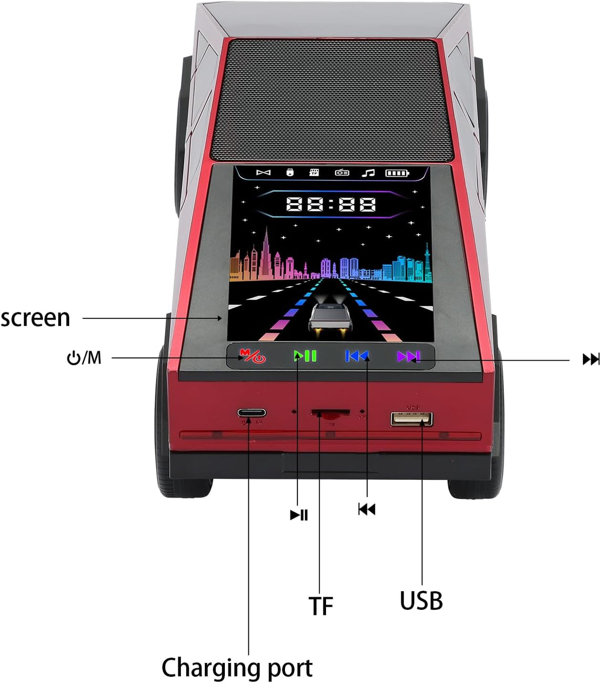 Truck speaker LED display