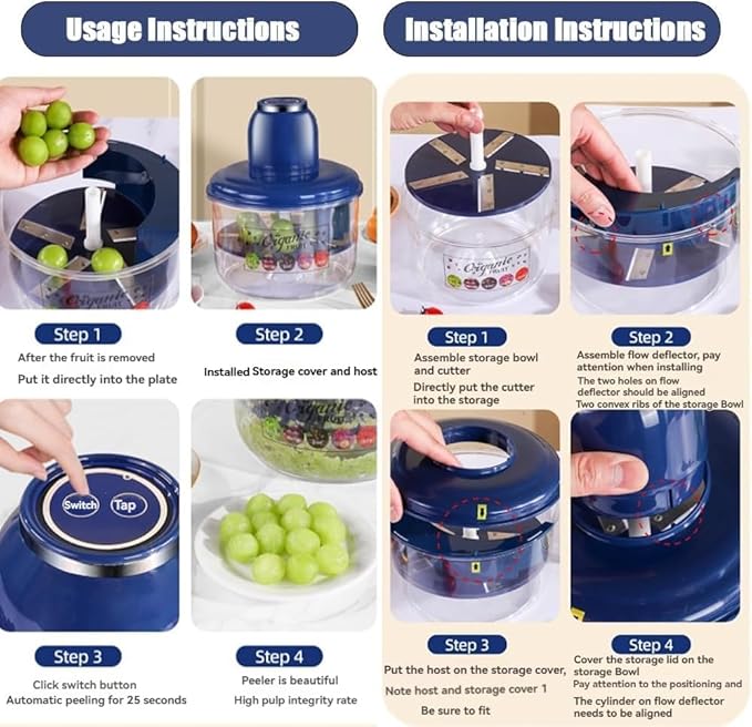 Electric Fruit and Garlic Peeling Machine – 50W – image 3