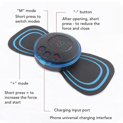 YU WELL Cordless Mini EMS Massager – 8 Modes, 19 Levels – image 3
