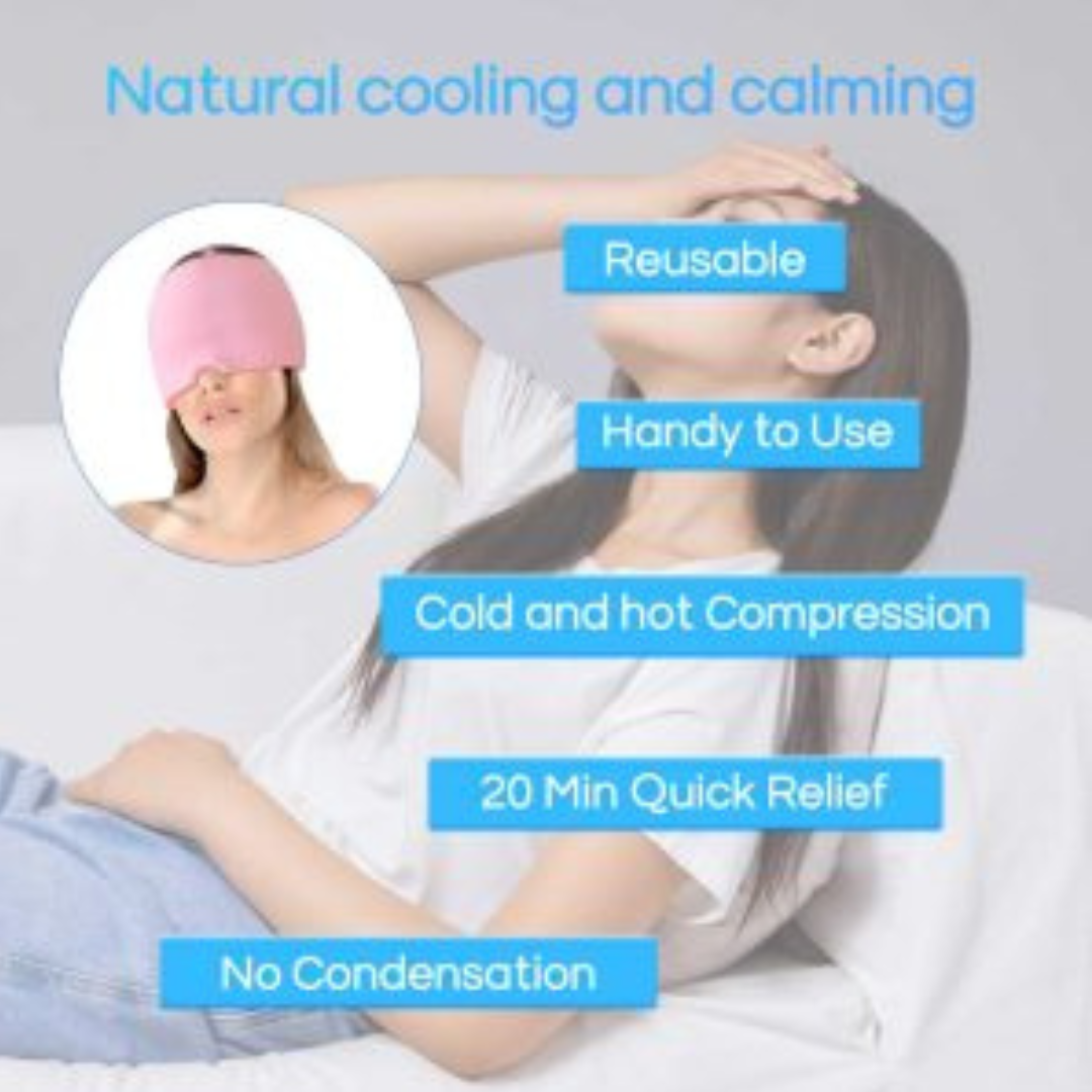 Hot and Cold Therapy Head Cap – Reusable Gel Wrap – image 2