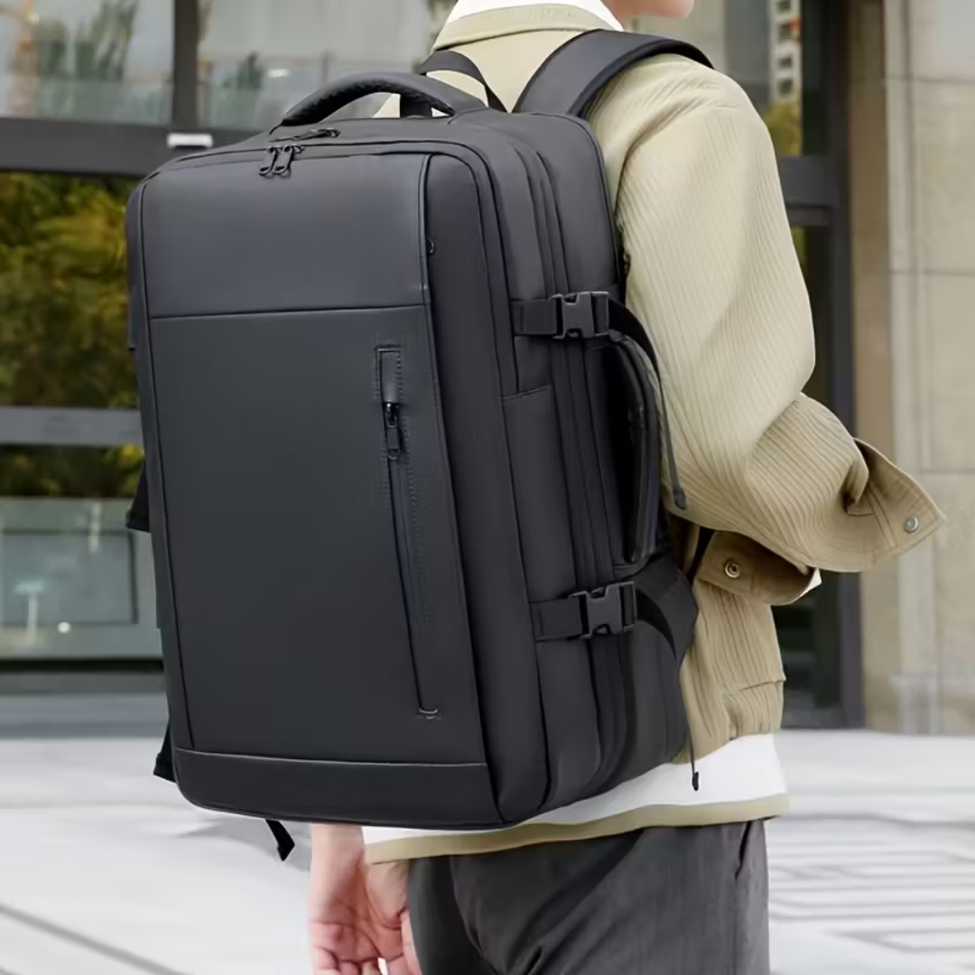 Vacuum Compression Travel Backpack – 17-inch, Built-in Air Pump – image 1