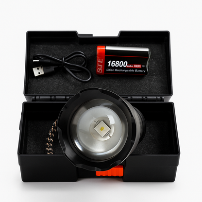 High-Power Rechargeable LED Flashlight Kit – 16800mAh, Zoom – image 2