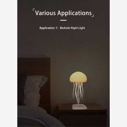 Jellyfish lamp on a desk
