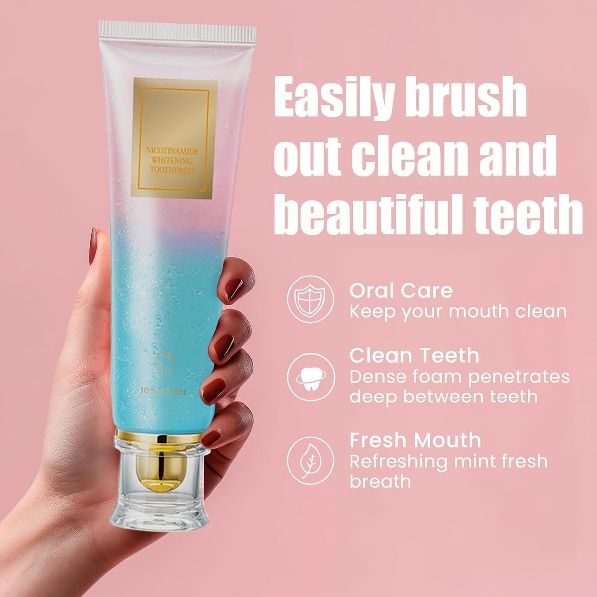 Nicotinamide Whitening Toothpaste – 100g Fresh Mint – image 4