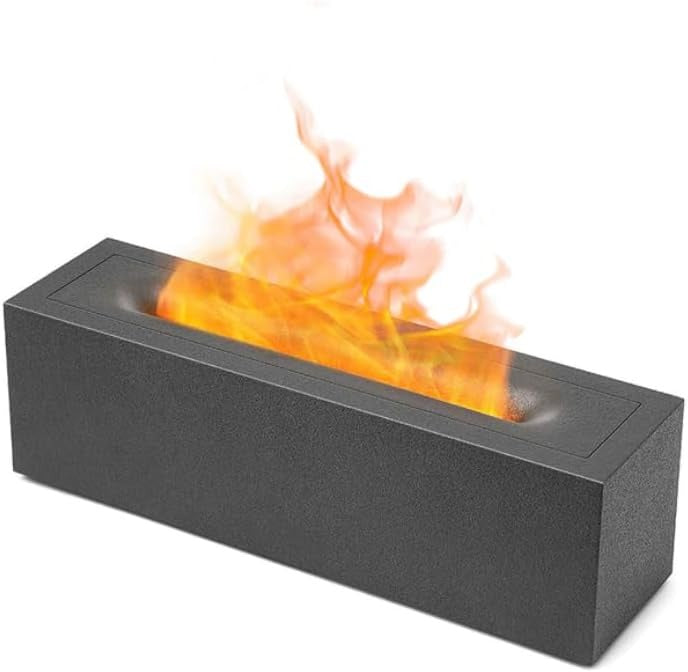 Flame humidifier mist and light