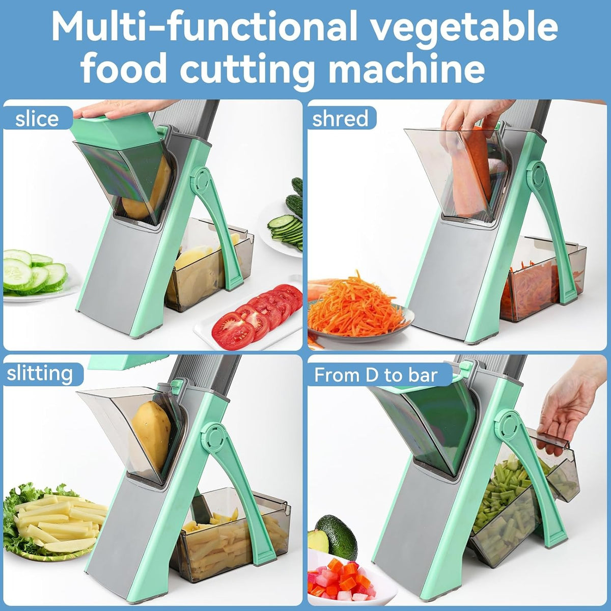 Multifunction Vegetable Chopper and Slicer – Hidden Blades – image 2
