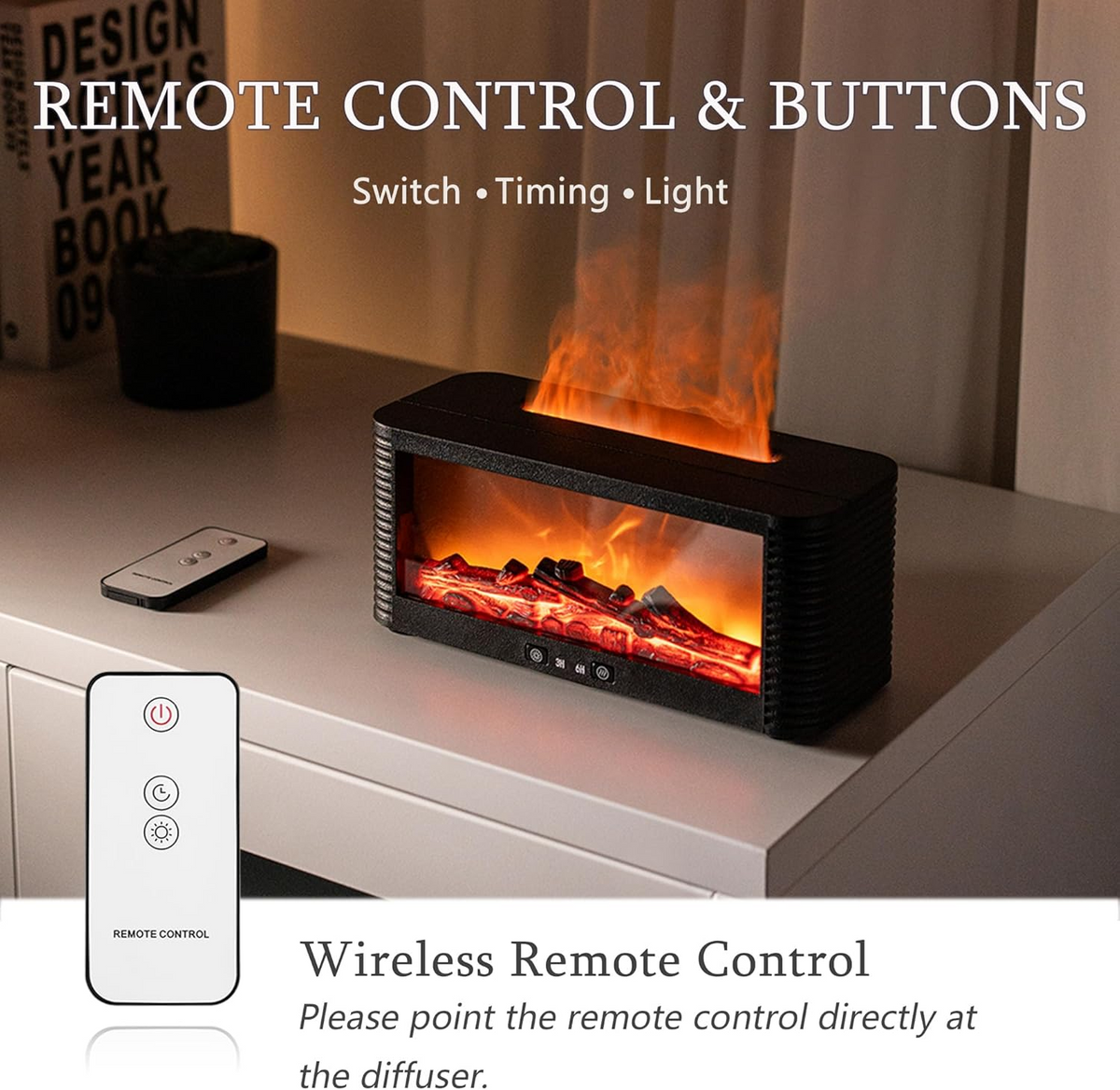 Fireplace diffuser 250 ml water tank