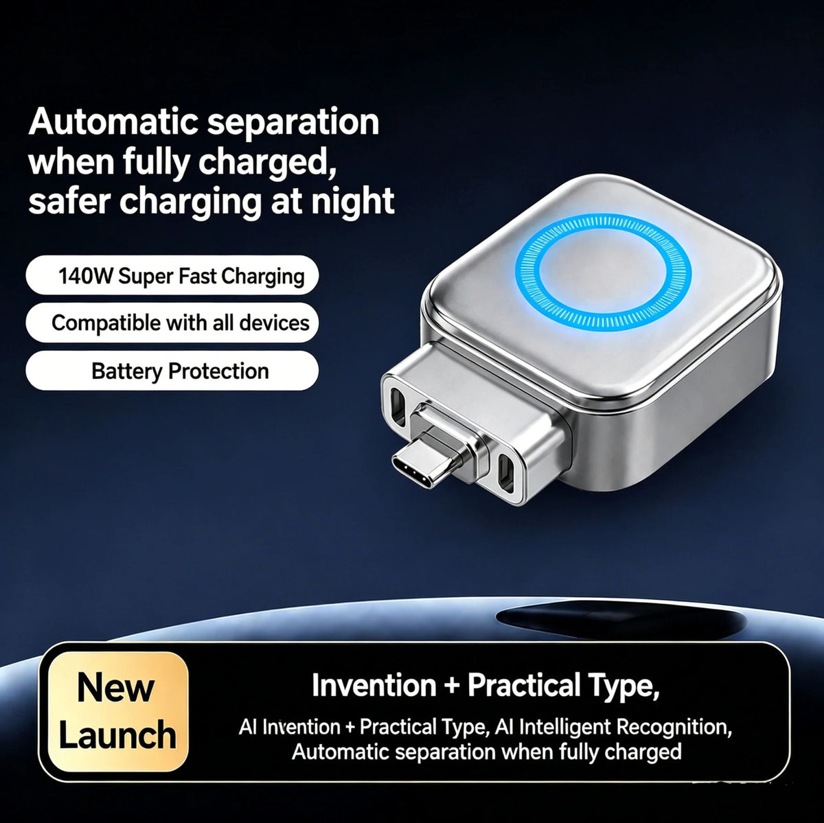 Charge separator ejecting from phone