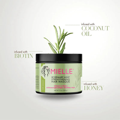 Mielle Rosemary Mint Strengthening Hair Masque – image 1