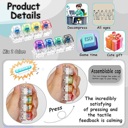 Keyboard Fidget Clicker Keychain – Stress Relief Toy – image 4