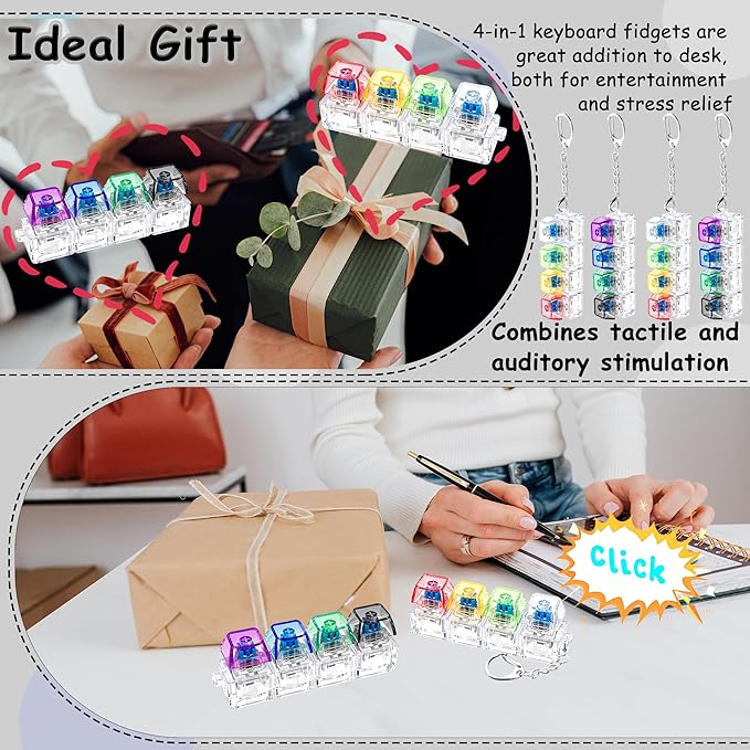 Keyboard Fidget Clicker Keychain – Stress Relief Toy – image 6