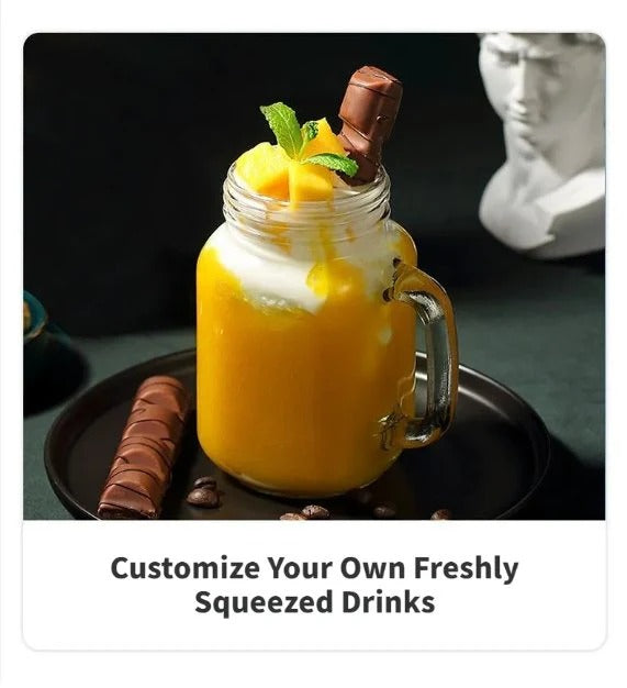 Portable juicer with fresh fruit