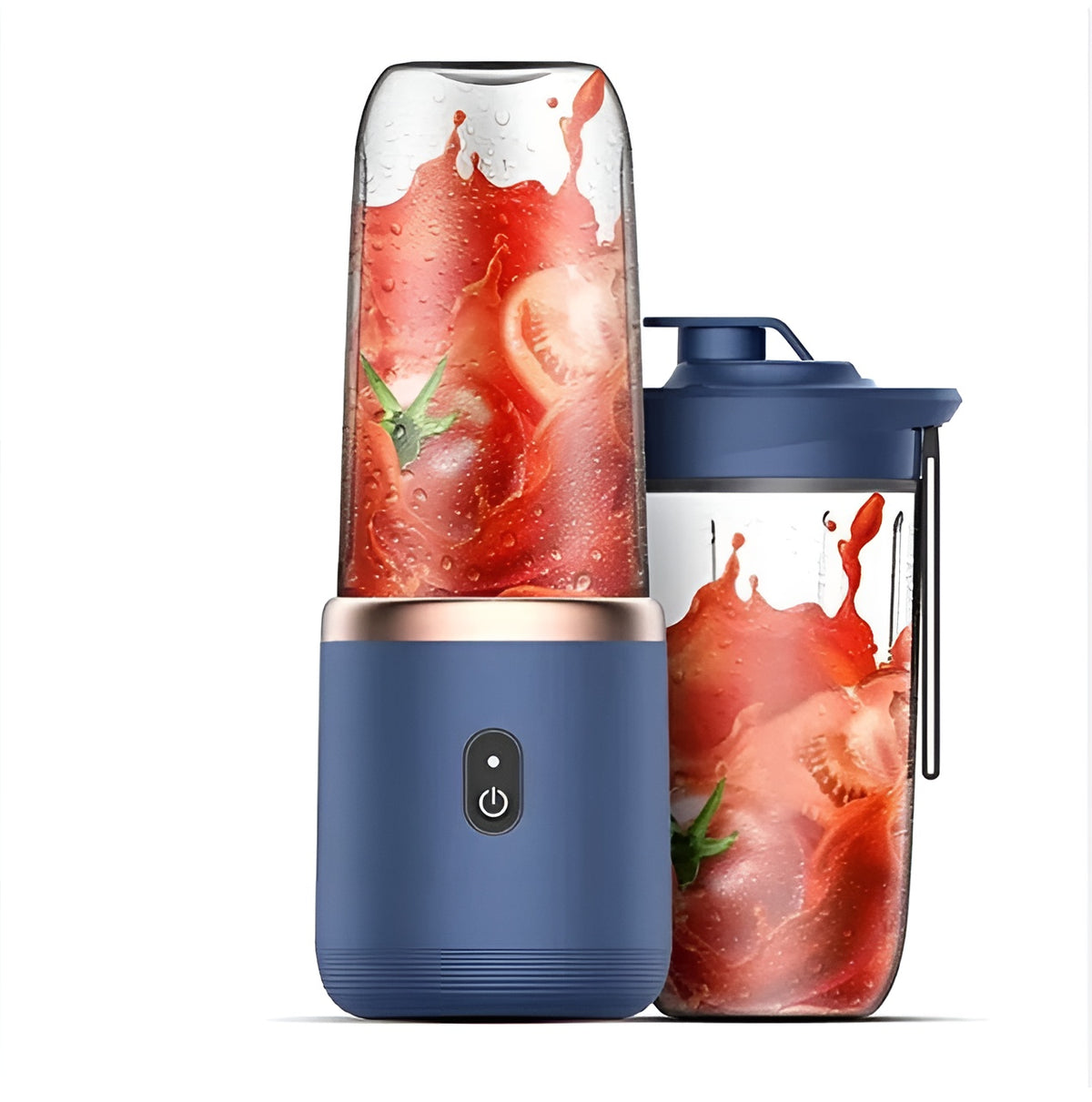 Portable juicer in use