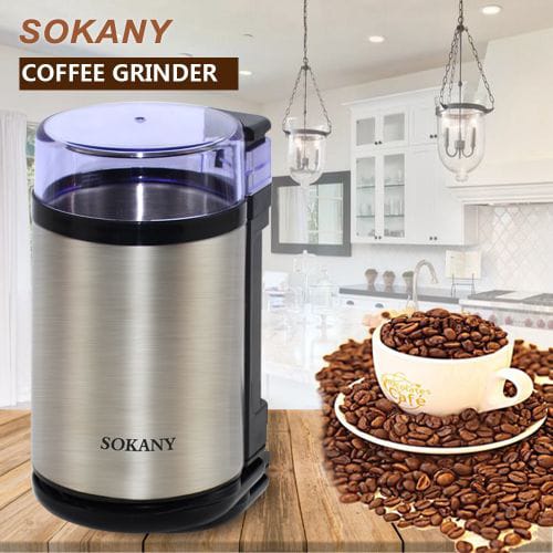 Coffee grinder with transparent lid