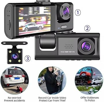 Dash cam wide angle view