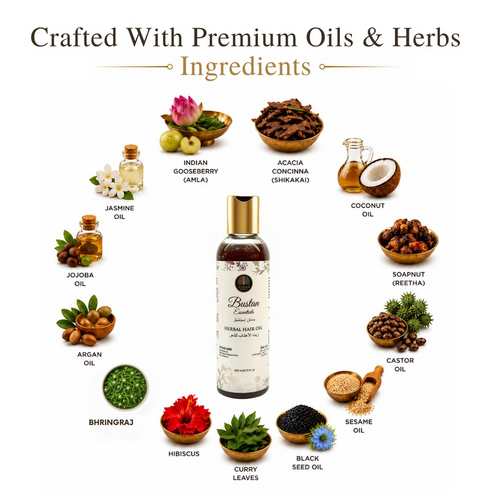 Herbal Hair Oil 200ml – Rosemary, Bhringraj, Amla and Argan – image 1