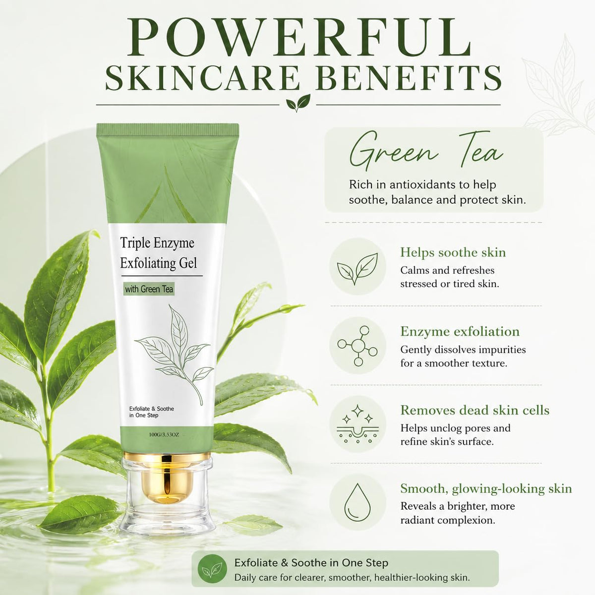 Triple Enzyme Green Tea Aqua Peel Gel – image 4