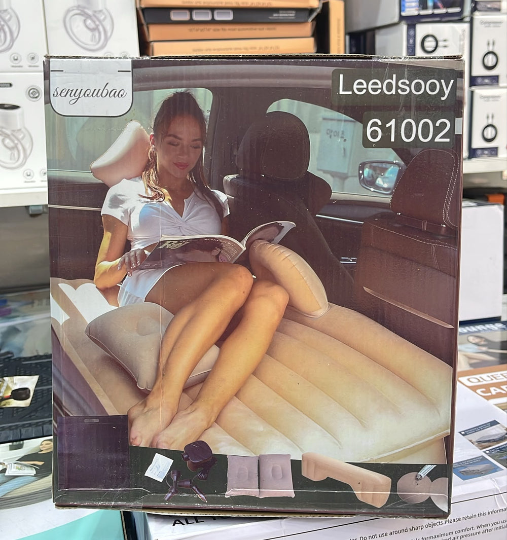Leedsooy Car Back Seat Inflatable Bed – Flocked PVC – image 3
