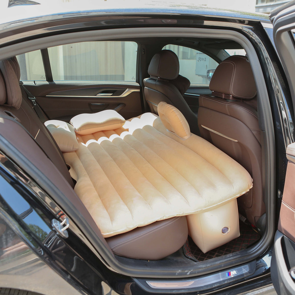Leedsooy Car Back Seat Inflatable Bed – Flocked PVC – image 1