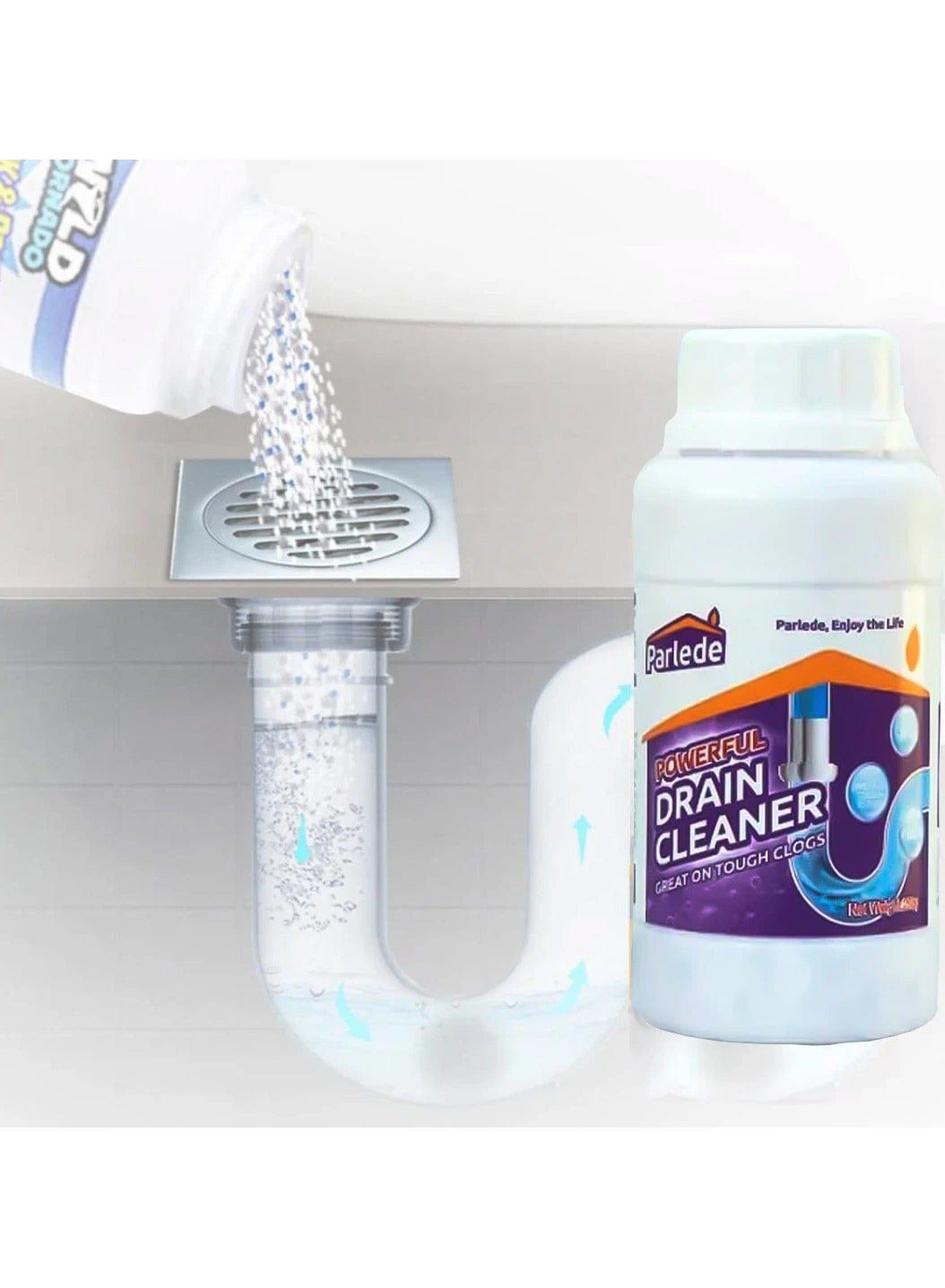 Parlede Powerful Drain Cleaner Powder – Foaming – image 1