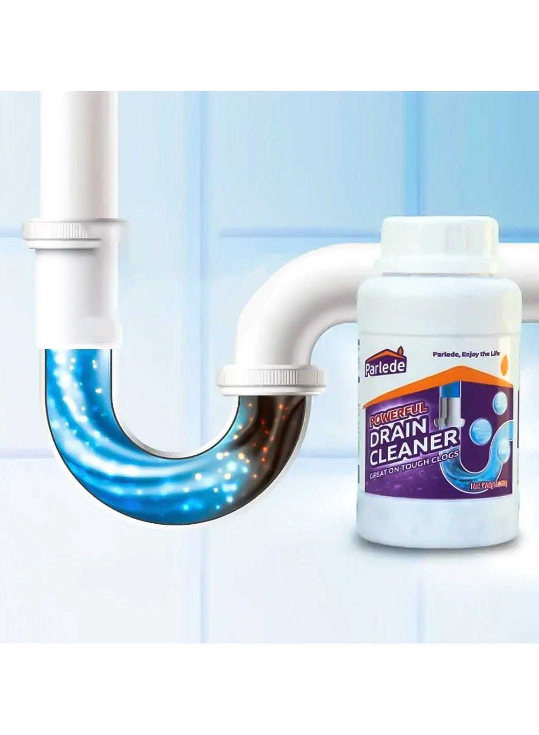 Parlede Powerful Drain Cleaner Powder – Foaming – image 4