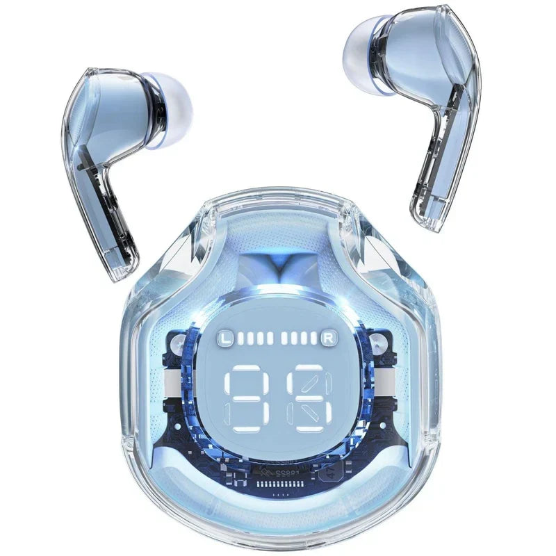 Acefast T8 Crystal Wireless Earbuds – front view