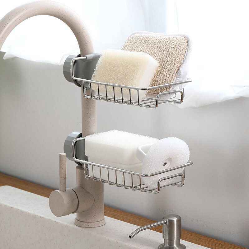 Stainless Steel Faucet Shelf – packaging and contents