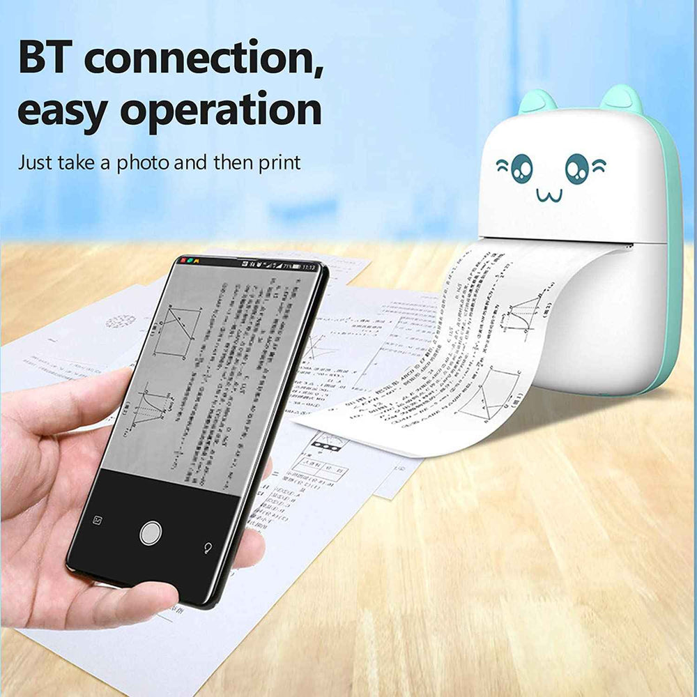 Mini Pocket Thermal Printer – side view