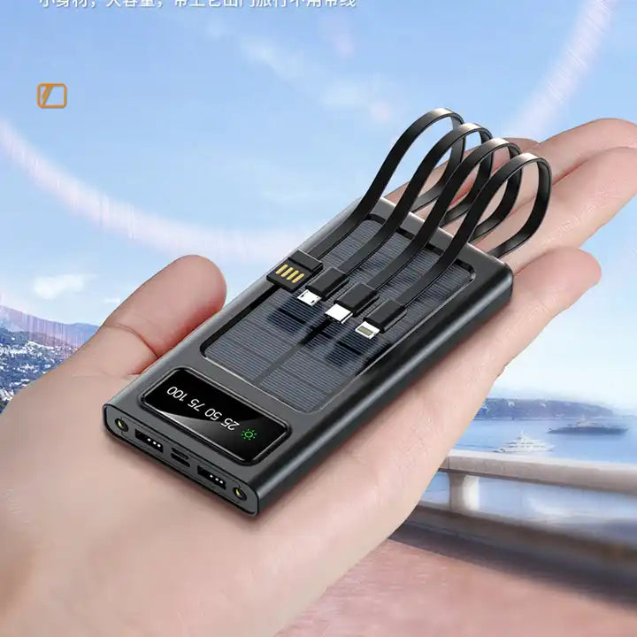 Solar Power Bank 20000mAh – side view