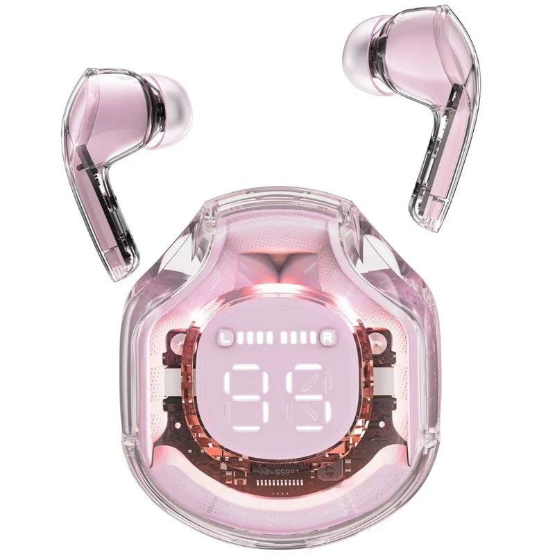 Acefast T8 Crystal Wireless Earbuds – side view
