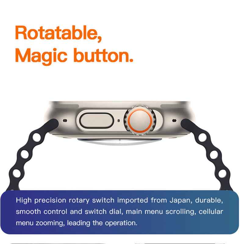 T800 Smartwatch 1.99 inch – side view