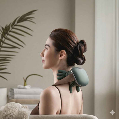 Heated Neck and Back Massager – Portable Cordless