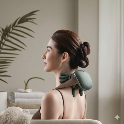 Portable, Bionic Heated Neck and Back Massager (جهاز تدليك محمول بتقنية بيونيك مع خاصية التسخين للرقبة والظهر)