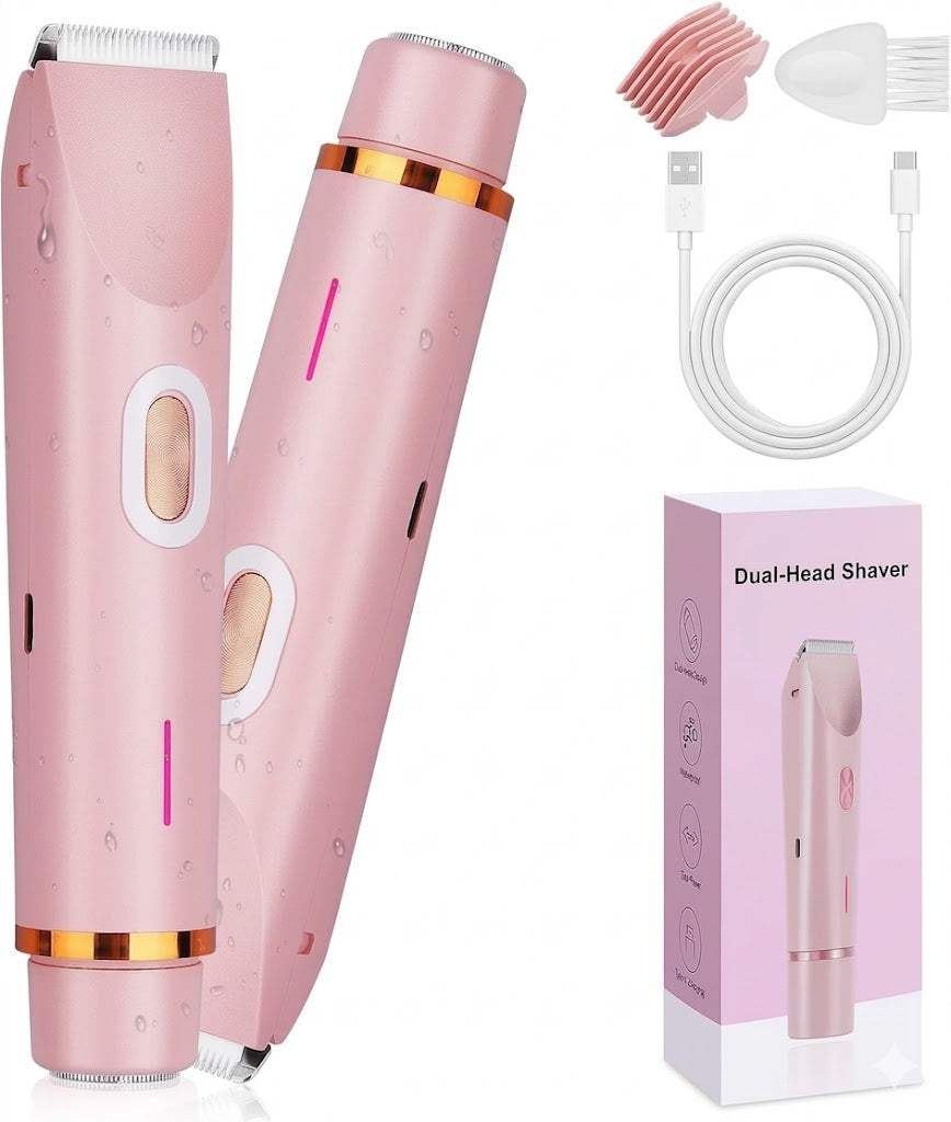 2 in 1 Dual Head Shaver Women (ماكينة حلاقة نسائية مزدوجة الرأس)