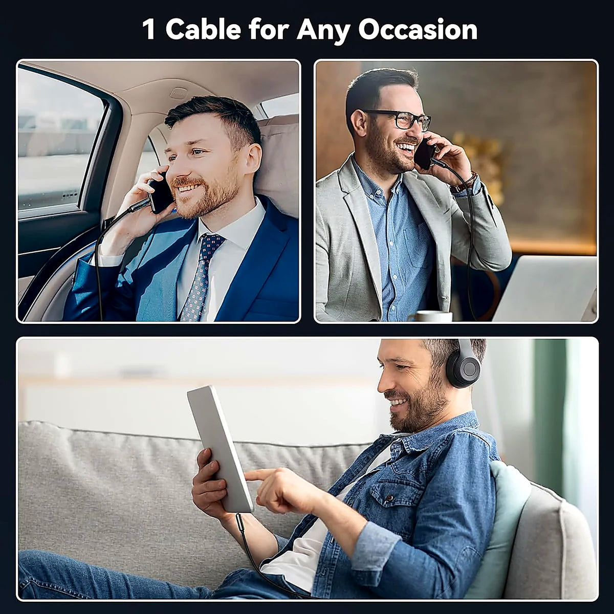 4-in-1 Multi USB Charging Cable – in use