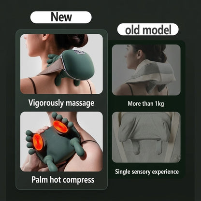 Portable, Bionic Heated Neck and Back Massager (جهاز تدليك محمول بتقنية بيونيك مع خاصية التسخين للرقبة والظهر)