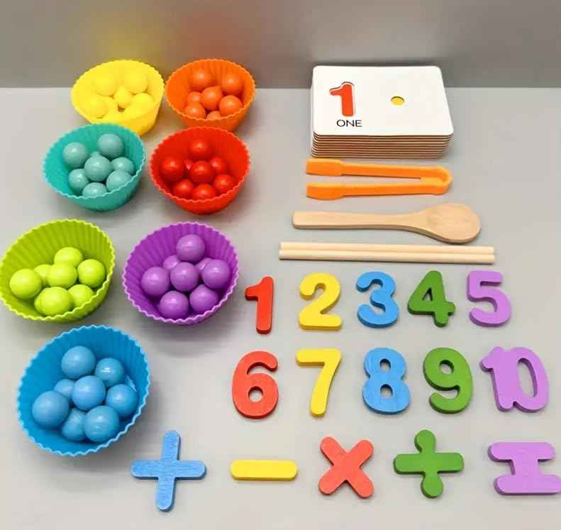 Montessori Wooden Math Counting Set