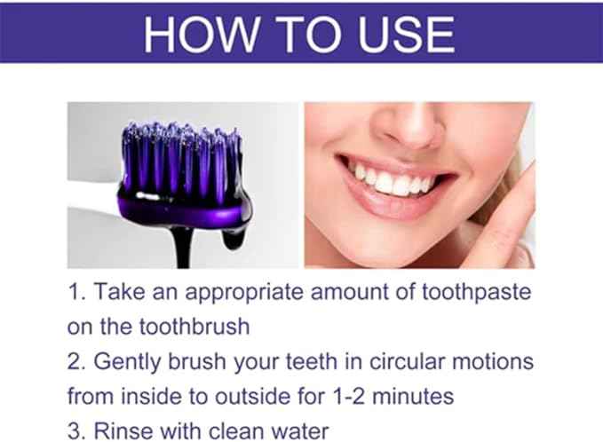 Purple Whitening Toothpaste – side view