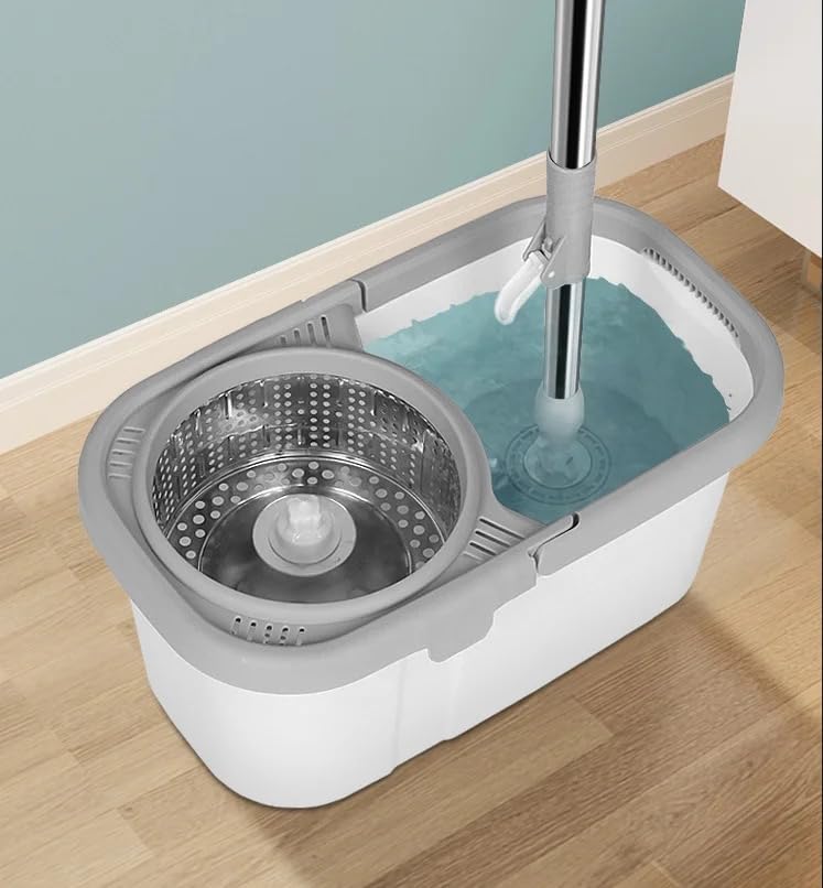 Microfiber Mop and Bucket Set (طقم ممسحة من الألياف الدقيقة مع دلو)