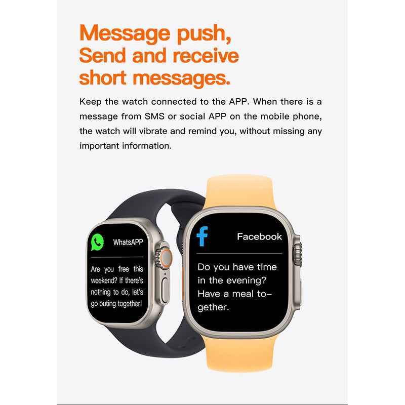 T800 Smartwatch 1.99 inch – packaging and contents