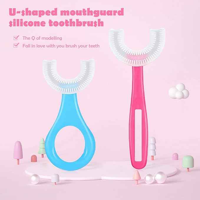 Kids U-Shaped Toothbrush – in use